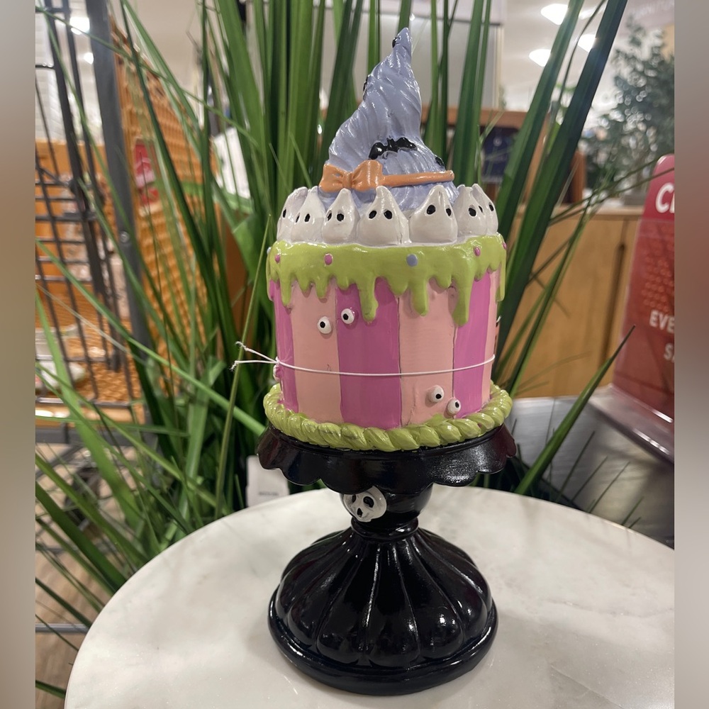 Summerween Halloween Ghosts Tiered Cake Cute Resin Tabletop Decor NWT Ghoulish